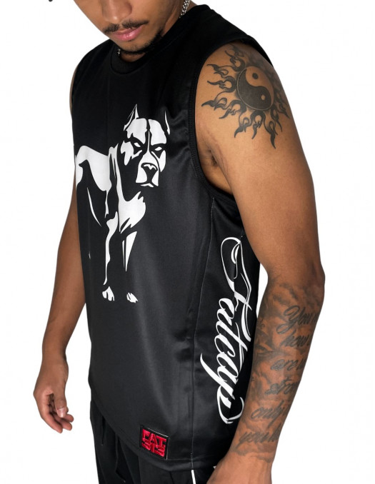 FatCap Dog Mesh Tank Top Black by FAT313