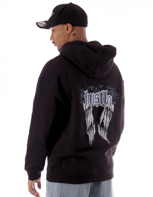 BSAT Black Hustla Hoodie BlueNWhite Legendary Collection